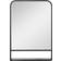 Homcom Rectangle with Storage Shelf Black Wall Mirror 50x70cm