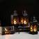 Shein Mini Portable Hanging Hexagonal Wind Candle Black Lantern 15cm 4pcs