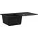 vidaXL Fregadero Reversible Negro De Granito Con Un Seno Y Escurridor