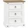 Core Products Corona White Washed Wax Bedside Table 38x53cm