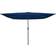 vidaXL Square Garden Parasol with Led Lights 295x245 cm in Azure Blue