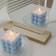 Shein 1PC A Creative Spherical Soybean Wax Cube Baby Blue Scented Candle