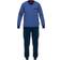 Götzburg Men's V-Neck Pyjamas - Blue Dark Uni