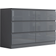 Fwstyle Stora Grey Gloss Chest of Drawer 120x77cm