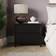 Dunelm Malone Black Bedside Table 40x63cm