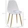 Homcom Stylish White Kitchen Chair 85.5cm 4pcs