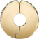 Pandora Pavé Clip Charm - Gold/Transparent