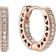 Pandora Pavé Heart Hoop Earrings - Rose Gold/Transparent