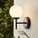 Forum Spa Porto Single Globe Opal/Matte Black Wall light