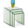 Julian Bowen Amalfi Transparent Nesting Table 43x43cm 3pcs