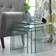 Julian Bowen Amalfi Transparent Nesting Table 43x43cm 3pcs