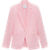 Mango Boreli Linen Suit Blazer - Light Pink