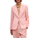 Mango Boreli Linen Suit Blazer - Light Pink