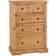 SECONIQUE Corona Distressed Waxed Pine Chest of Drawer 92x131cm