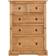 SECONIQUE Corona Distressed Waxed Pine Chest of Drawer 92x131cm