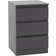 SECONIQUE Malvern Grey Bedside Table 40x40cm