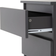 SECONIQUE Malvern Grey Bedside Table 40x40cm