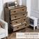 Homcom Bedroom Unit Storage Brown Chest of Drawer 80x95cm