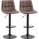 Homcom Adjustable Counter Brown Bar Stool 110cm 2pcs