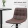 Homcom Adjustable Counter Brown Bar Stool 110cm 2pcs