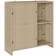 vidaXL Beige 100 x 36 x 102 cm Rattan Storage Cabinet