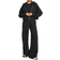 DSGN Studio Embroidered Zip Through Boxy Crop Hoodie - Black