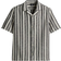 H&M Regular Fit Textured Resort Shirt - Navy Blue/Striped