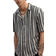 H&M Regular Fit Textured Resort Shirt - Navy Blue/Striped