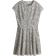 H&M Button Through Cotton Dress - White/Leopard Print