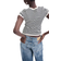 H&M Fitted T-shirt - White/Striped
