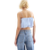 H&M Bubble Hem Strappy Top - Light Blue