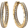 Pandora Signature Logo & Pavé Hoop Earrings - Gold/Transparent