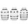 Kähler Omaggio Miniature Silver/White Vase 8cm 3pcs
