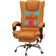Vinsetto 4 Point Vibration Massage Brown Office Chair 118cm