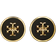 Tory Burch Kira Circle Stud Earring - Gold/Black