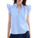 H&M Linen Blend Blouse - Light Blue/Striped
