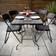 Garden Gear Folding 5ft Black Patio Dining Set