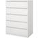 Ebuy24 Naia 5 Skuffer Hvid Kommode 77x112cm