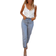Shein Elegant Solid Color Top With Button And Ruffle Trim