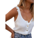 Shein Elegant Solid Color Top With Button And Ruffle Trim