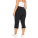 Yours Curve Elasticated Cool Cotton Cropped Trousers - Black