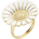 Lund Copenhagen Daisy Ring - Gold/White