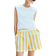H&M Linen Blend Shorts - Yellow/Striped