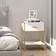 Homcom Modern White/Gold Bedside Table 40x45cm