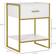 Homcom Modern White/Gold Bedside Table 40x45cm