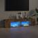 vidaXL Tv Cabinet With Led Lights 135x39x30 cm TV Bench 39x30cm