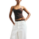 H&M Pointelle Strap Top - Dark Brown