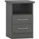 SECONIQUE Nevada 3D Effect Grey Bedside Table 40x40cm