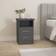 SECONIQUE Nevada 3D Effect Grey Bedside Table 40x40cm