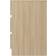 GFW Oak Catania 3 Bedside Table 40x35cm